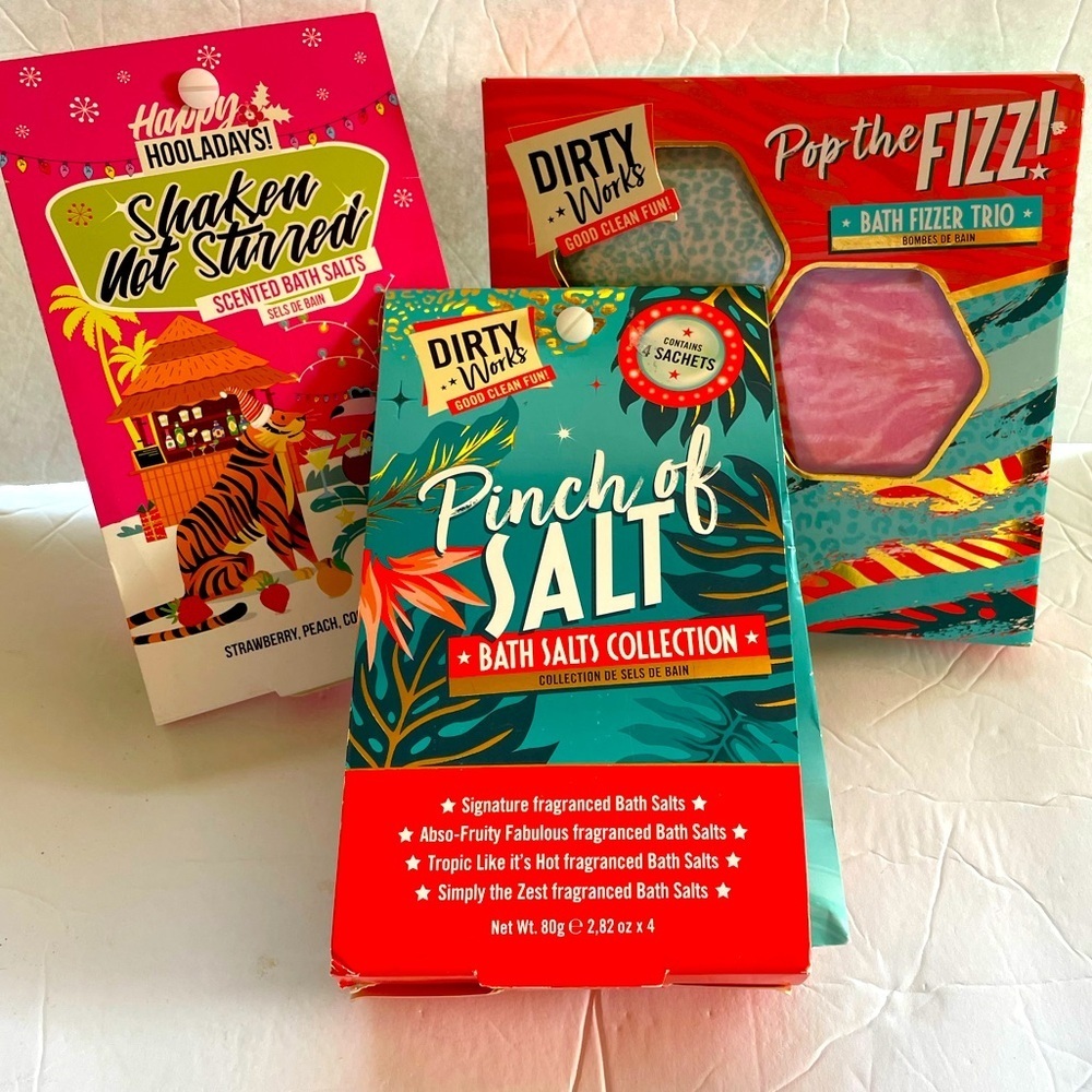 Dirty Works Body Care Bath Salt & Bath Bomb Set